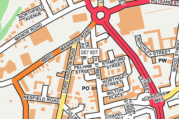 DE7 8DT map - OS OpenMap – Local (Ordnance Survey)