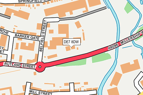 DE7 8DW map - OS OpenMap – Local (Ordnance Survey)
