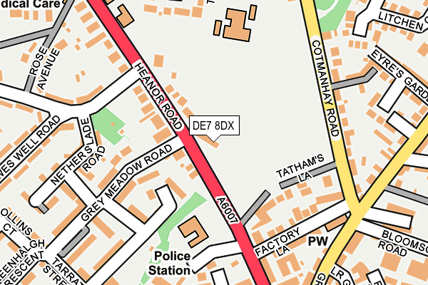 DE7 8DX map - OS OpenMap – Local (Ordnance Survey)