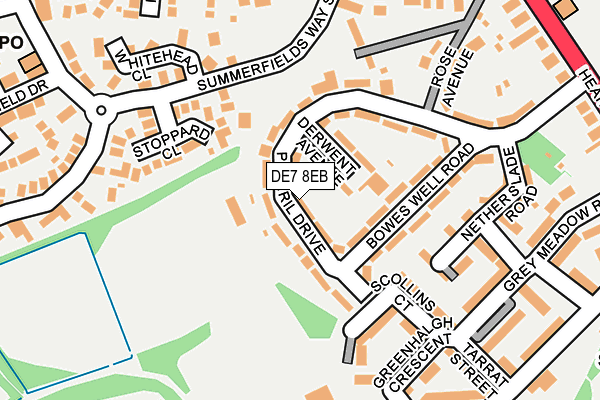 DE7 8EB map - OS OpenMap – Local (Ordnance Survey)