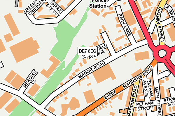 DE7 8EG map - OS OpenMap – Local (Ordnance Survey)