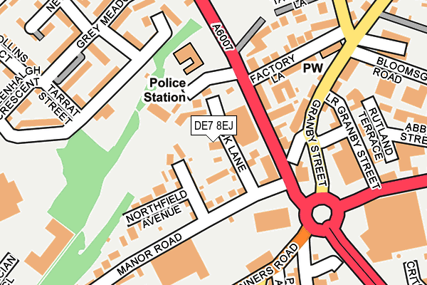 DE7 8EJ map - OS OpenMap – Local (Ordnance Survey)