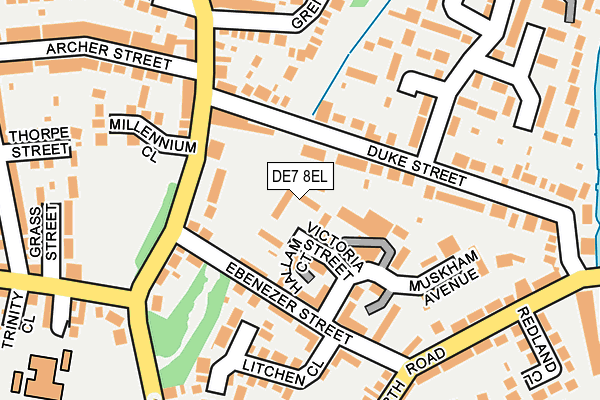 DE7 8EL map - OS OpenMap – Local (Ordnance Survey)