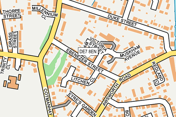 DE7 8EN map - OS OpenMap – Local (Ordnance Survey)