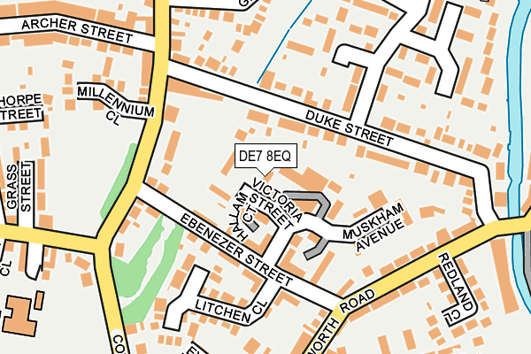 DE7 8EQ map - OS OpenMap – Local (Ordnance Survey)