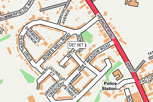DE7 8ET map - OS OpenMap – Local (Ordnance Survey)