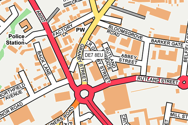 DE7 8EU map - OS OpenMap – Local (Ordnance Survey)