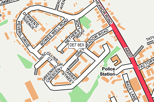 DE7 8EX map - OS OpenMap – Local (Ordnance Survey)