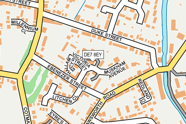 DE7 8EY map - OS OpenMap – Local (Ordnance Survey)