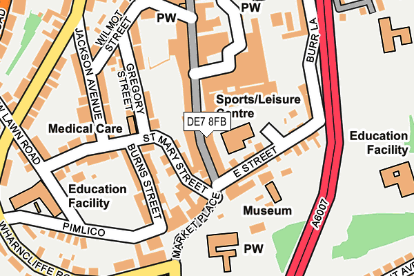 Map of THE LOUNGE ILKESTON LIMITED at local scale