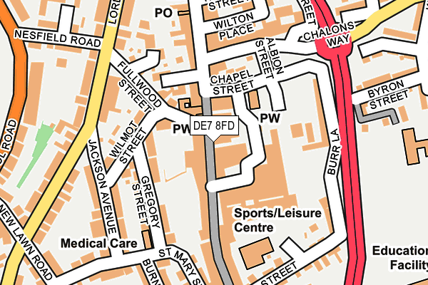 DE7 8FD map - OS OpenMap – Local (Ordnance Survey)