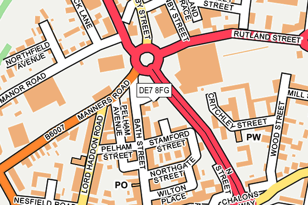 DE7 8FG map - OS OpenMap – Local (Ordnance Survey)