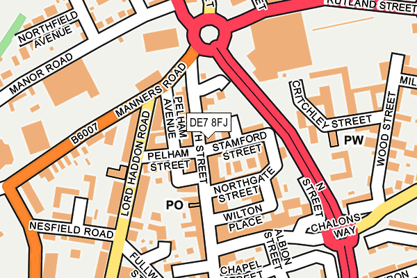 DE7 8FJ map - OS OpenMap – Local (Ordnance Survey)