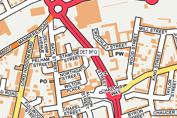 DE7 8FQ map - OS OpenMap – Local (Ordnance Survey)