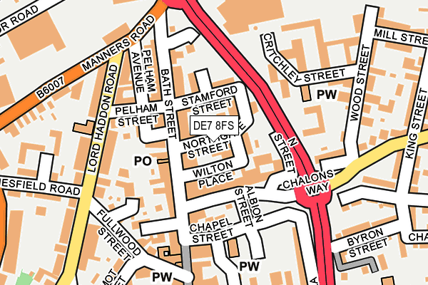 DE7 8FS map - OS OpenMap – Local (Ordnance Survey)