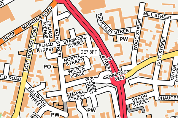 DE7 8FT map - OS OpenMap – Local (Ordnance Survey)