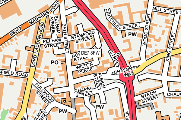 DE7 8FW map - OS OpenMap – Local (Ordnance Survey)