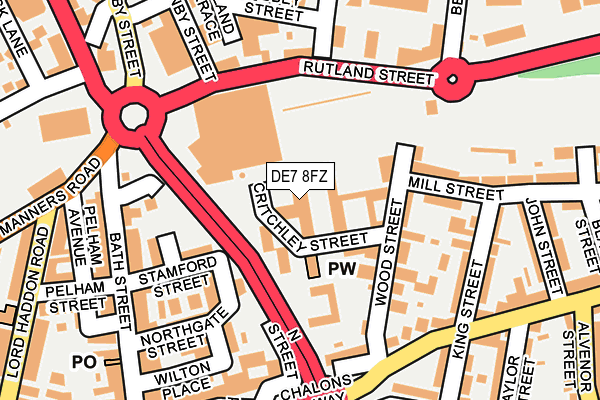 DE7 8FZ map - OS OpenMap – Local (Ordnance Survey)