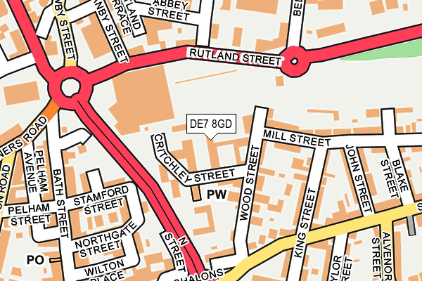 DE7 8GD map - OS OpenMap – Local (Ordnance Survey)