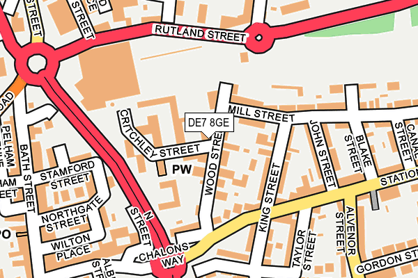 DE7 8GE map - OS OpenMap – Local (Ordnance Survey)