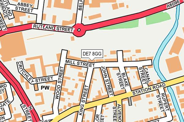 DE7 8GG map - OS OpenMap – Local (Ordnance Survey)