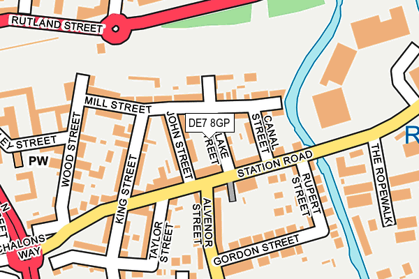 DE7 8GP map - OS OpenMap – Local (Ordnance Survey)
