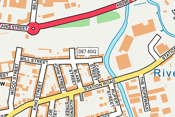 DE7 8GQ map - OS OpenMap – Local (Ordnance Survey)