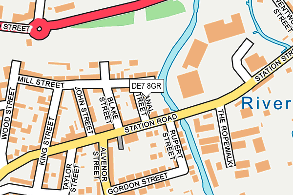 DE7 8GR map - OS OpenMap – Local (Ordnance Survey)