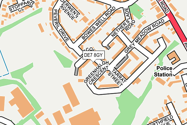 DE7 8GY map - OS OpenMap – Local (Ordnance Survey)