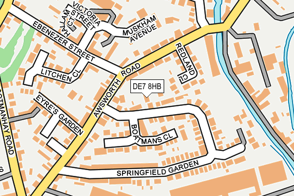 DE7 8HB map - OS OpenMap – Local (Ordnance Survey)