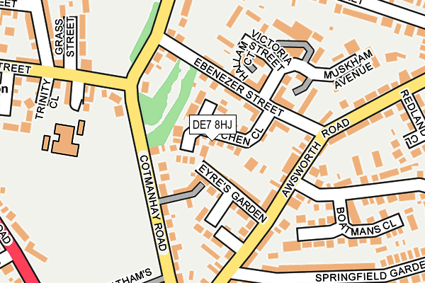 DE7 8HJ map - OS OpenMap – Local (Ordnance Survey)