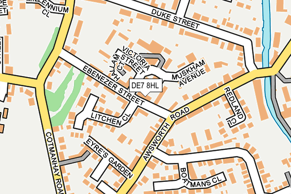 DE7 8HL map - OS OpenMap – Local (Ordnance Survey)