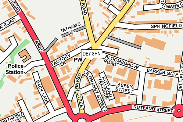 DE7 8HN map - OS OpenMap – Local (Ordnance Survey)