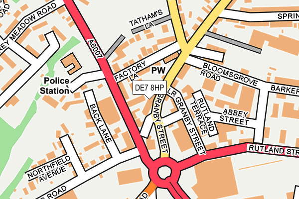 DE7 8HP map - OS OpenMap – Local (Ordnance Survey)