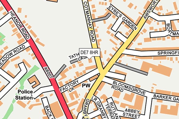 DE7 8HR map - OS OpenMap – Local (Ordnance Survey)