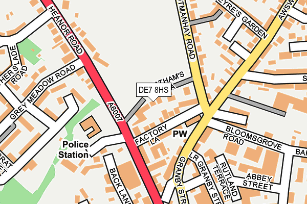 DE7 8HS map - OS OpenMap – Local (Ordnance Survey)