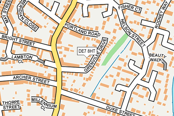 DE7 8HT map - OS OpenMap – Local (Ordnance Survey)
