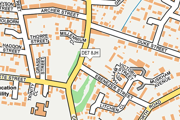 DE7 8JH map - OS OpenMap – Local (Ordnance Survey)