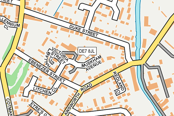 DE7 8JL map - OS OpenMap – Local (Ordnance Survey)