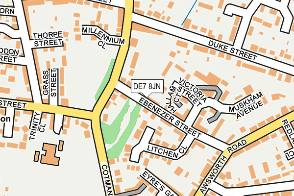 DE7 8JN map - OS OpenMap – Local (Ordnance Survey)