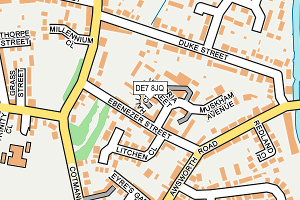 DE7 8JQ map - OS OpenMap – Local (Ordnance Survey)