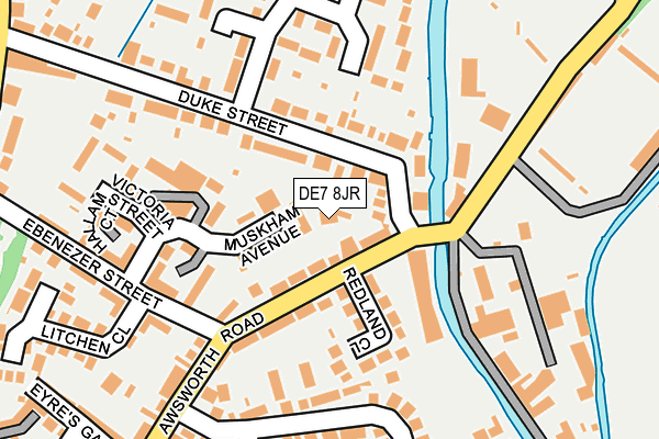 DE7 8JR map - OS OpenMap – Local (Ordnance Survey)