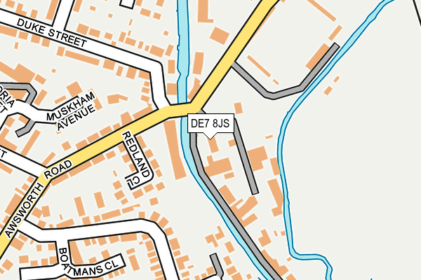 DE7 8JS map - OS OpenMap – Local (Ordnance Survey)