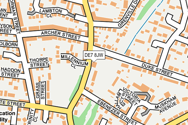 DE7 8JW map - OS OpenMap – Local (Ordnance Survey)