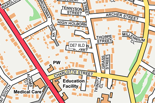 DE7 8LD map - OS OpenMap – Local (Ordnance Survey)