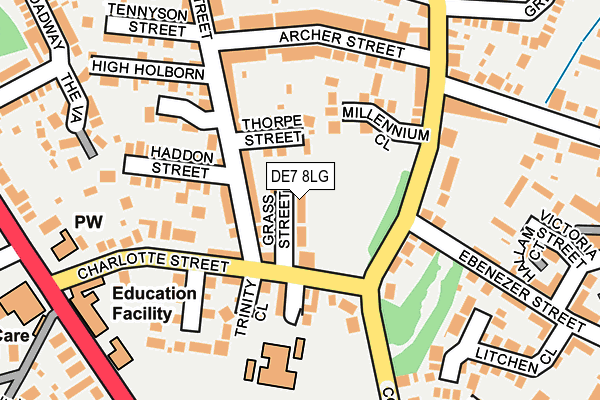 DE7 8LG map - OS OpenMap – Local (Ordnance Survey)