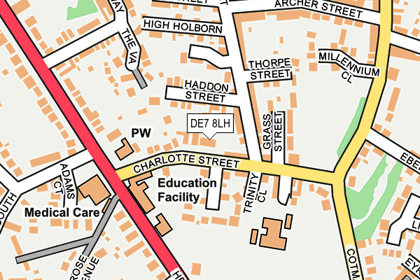 DE7 8LH map - OS OpenMap – Local (Ordnance Survey)