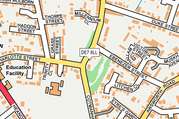 DE7 8LL map - OS OpenMap – Local (Ordnance Survey)