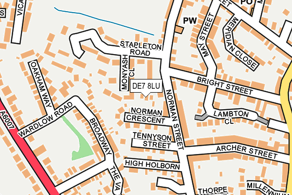 DE7 8LU map - OS OpenMap – Local (Ordnance Survey)