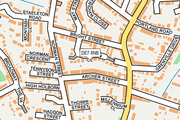 DE7 8NB map - OS OpenMap – Local (Ordnance Survey)